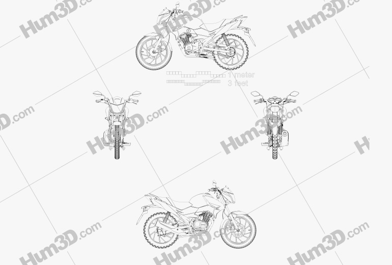 Honda CB125F 2020 Чертеж