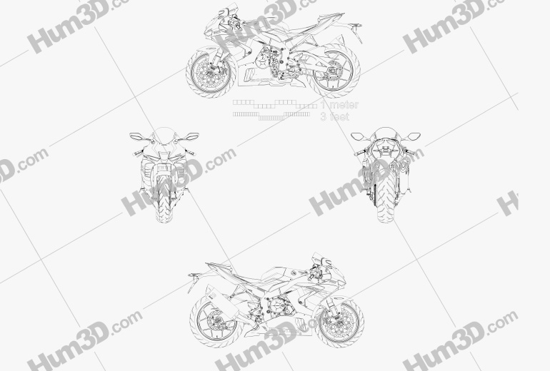 Honda CBR1000RR-R SP 2021 蓝图