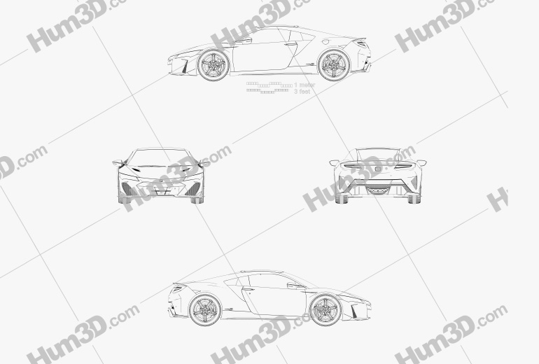 Honda NSX Type S 2022 Blueprint