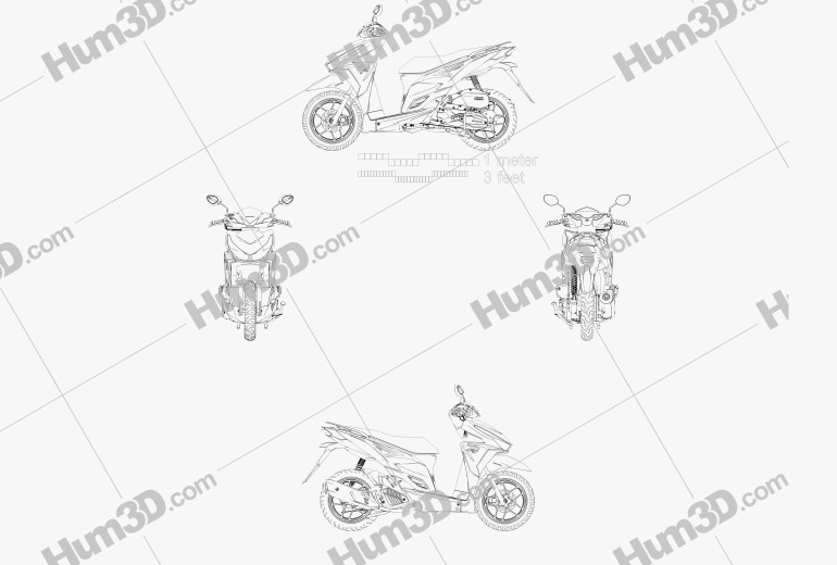 Honda Vario 125 2017 Blueprint