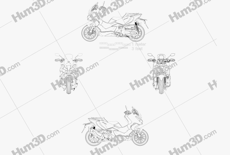 Honda ADV350 Adventure 2023 Blueprint