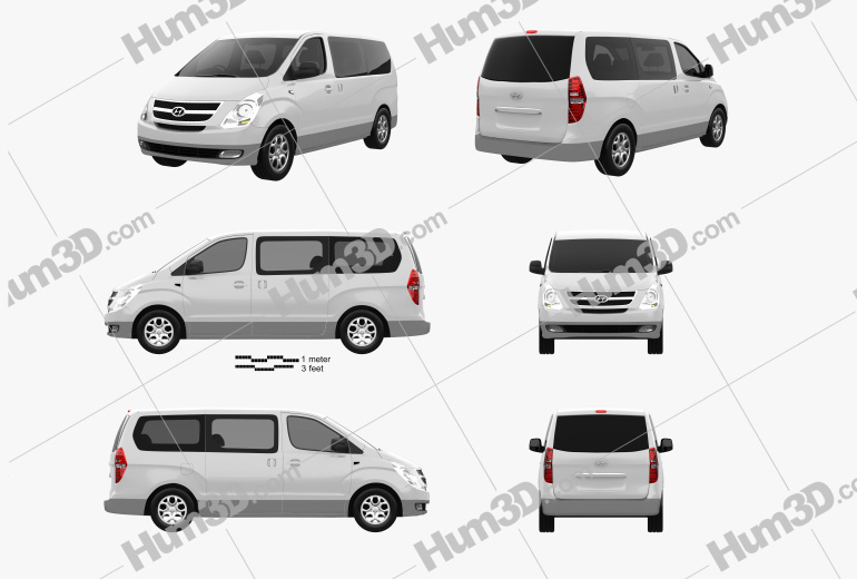 Hyundai Starex (iMax) 2011 Blueprint Template