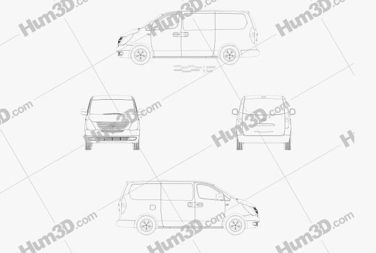 Hyundai Starex Disegno Tecnico