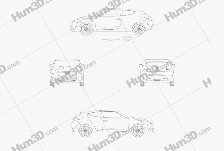 Hyundai Veloster 2015 Blueprint