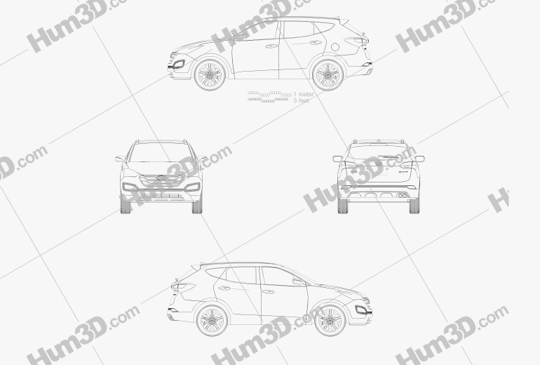 Hyundai Santa Fe Sport 2016 Blueprint