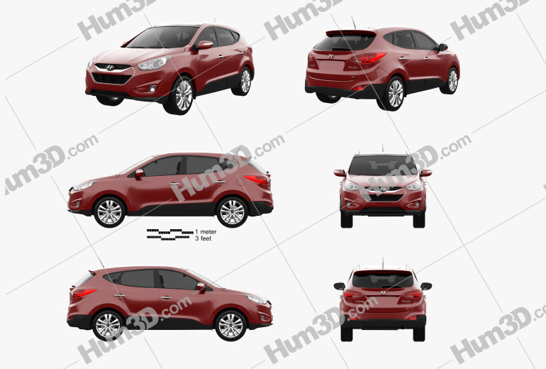 Hyundai Tucson (ix35) US 2013 Blueprint Template