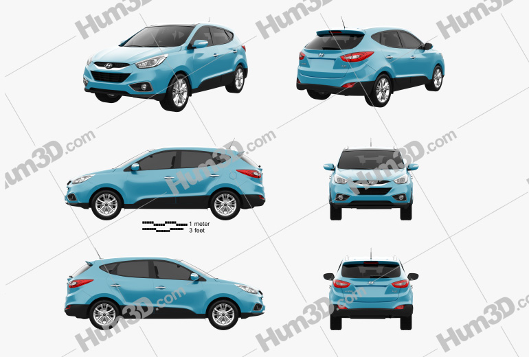 Hyundai Tucson (ix35) 2016 Blueprint Template