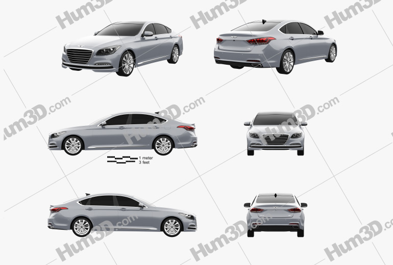 Hyundai Genesis (Rohens) 2018 Blueprint Template