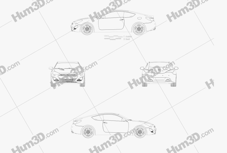 Hyundai Genesis coupe 2014 Blueprint