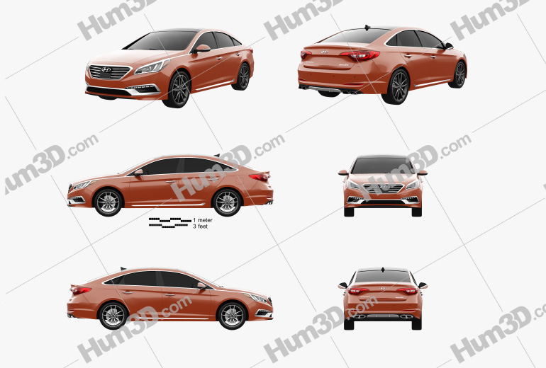 Hyundai Sonata (US) 2018 Blueprint Template