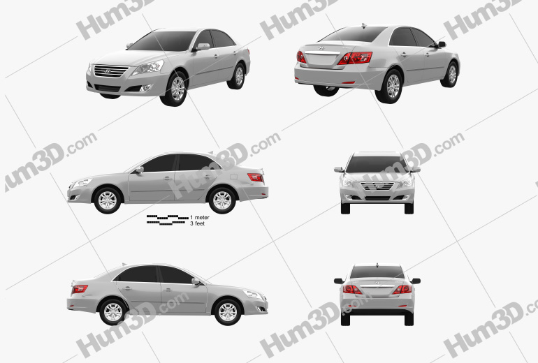 Hyundai Sonata Ling Xiang (CN) 2014 Blueprint Template