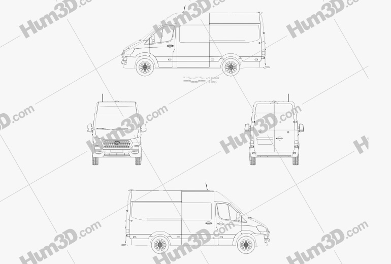Hyundai H350 Panel Van 2018 Blueprint