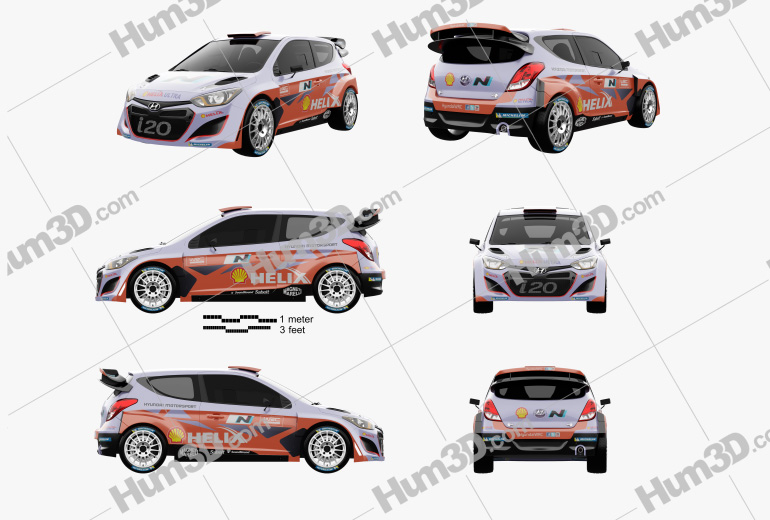Hyundai i20 WRC 2012 Blueprint Template