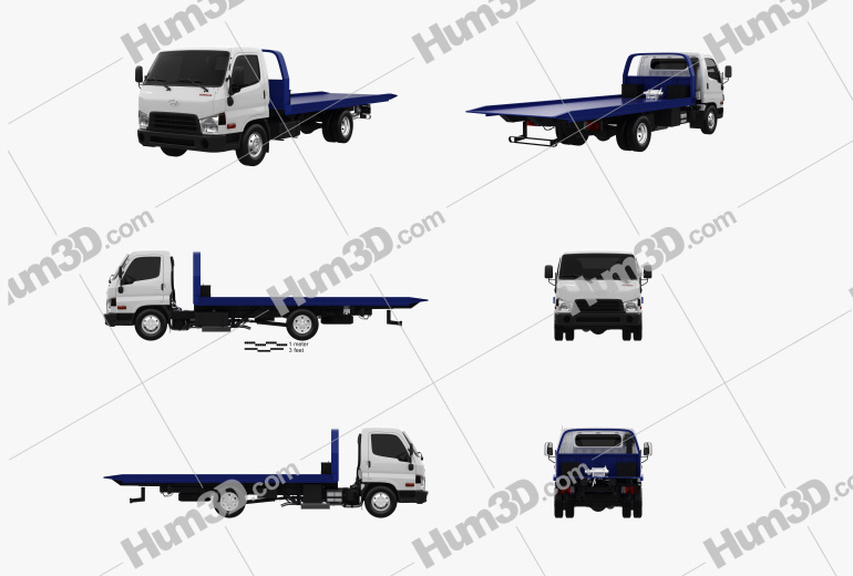 Hyundai HD65 Tow Truck 2015 Blueprint Template