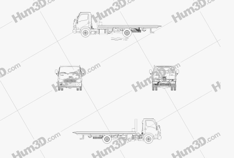 Hyundai HD65 Tow Truck 2015 Blueprint