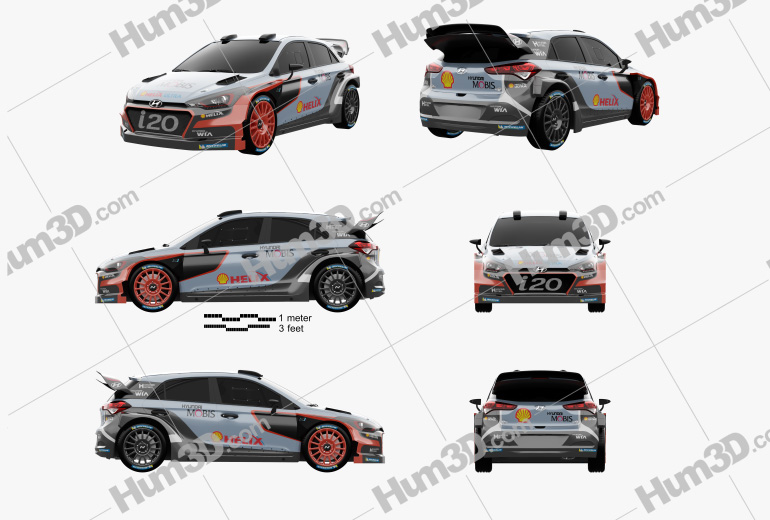 Hyundai i20 WRC 2017 Blueprint Template
