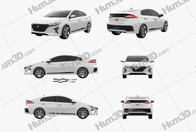 Hyundai Ioniq 2020 Blueprint Template