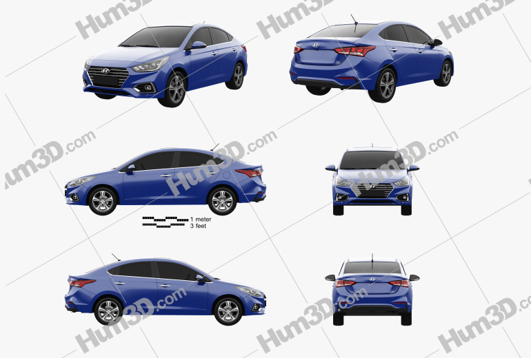 Hyundai Solaris (HCR) 2020 Blueprint Template