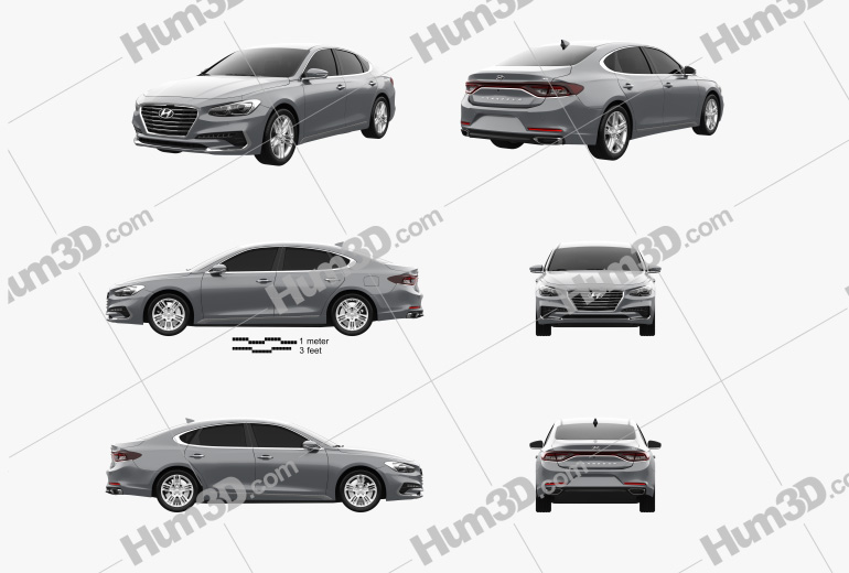 Hyundai Grandeur (IG) 2020 Blueprint Template