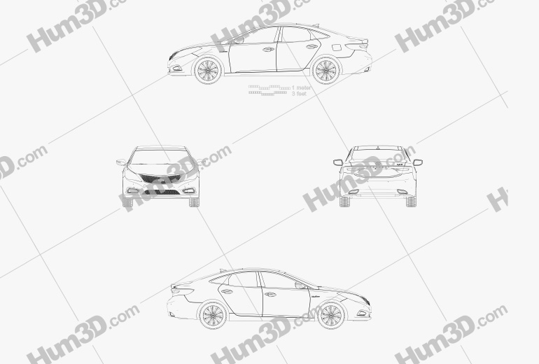 Hyundai Grandeur 混合動力 2017 蓝图