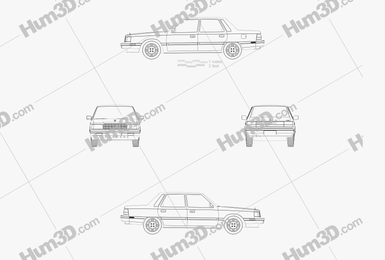 Hyundai Grandeur 1992 Blueprint