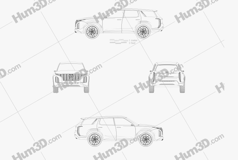 Hyundai HDC-2 Grandmaster SUV 2021 ブループリント