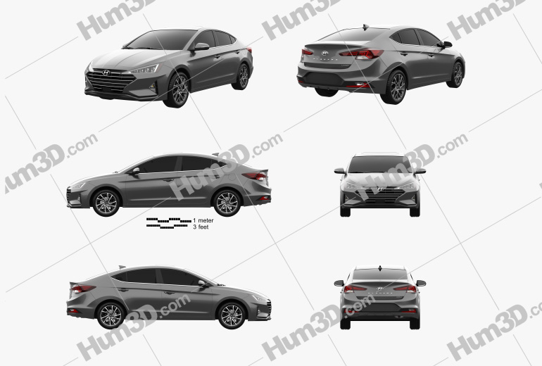Hyundai Elantra Limited 2022 Blueprint Template