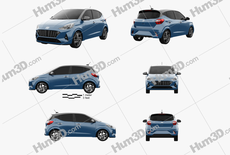 Hyundai i10 2022 Blueprint Template