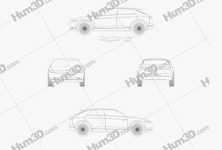 Hyundai 45 EV 2019 ブループリント