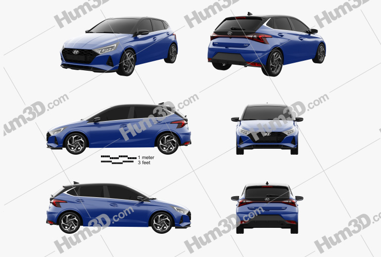 Hyundai i20 2022 Blueprint Template
