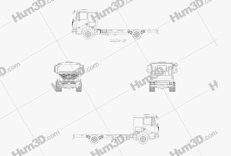Hyundai Pavise Chassis Truck 2022 Blueprint