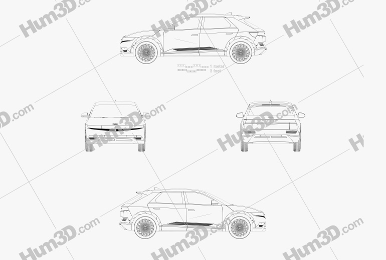 Hyundai Ioniq 5 2022 Креслення