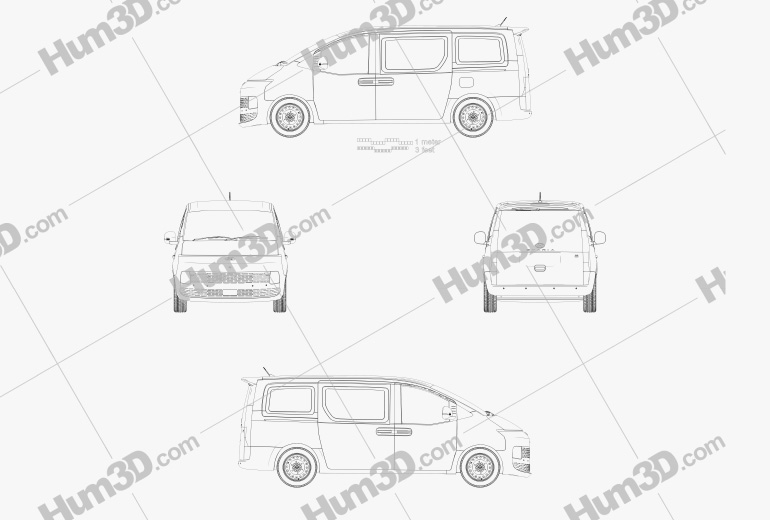 Hyundai Staria Load 2021 Креслення