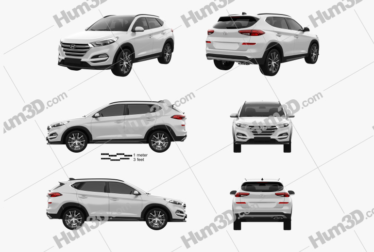 Hyundai Tucson BR-spec 2017 Blueprint Template