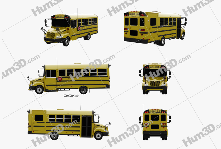 IC BE School Bus 2012 Blueprint Template