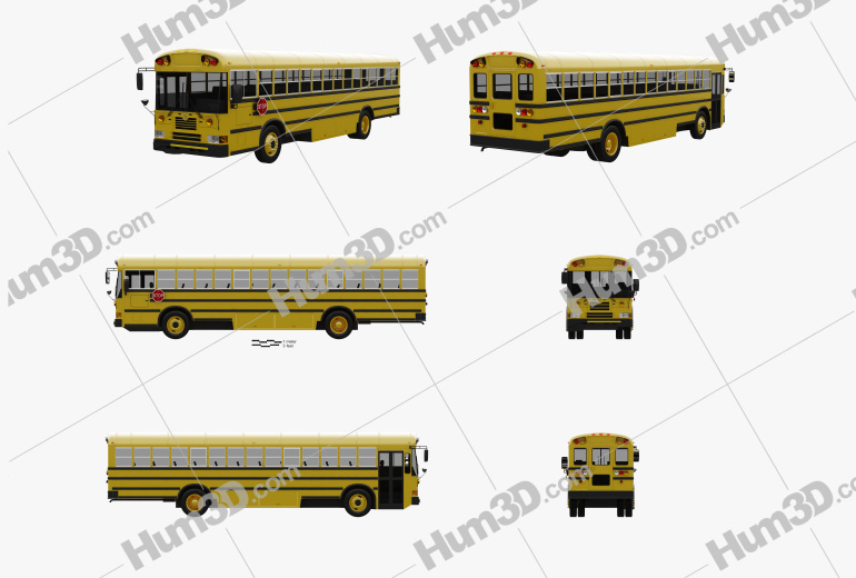 IC FE School Bus 2006 Blueprint Template