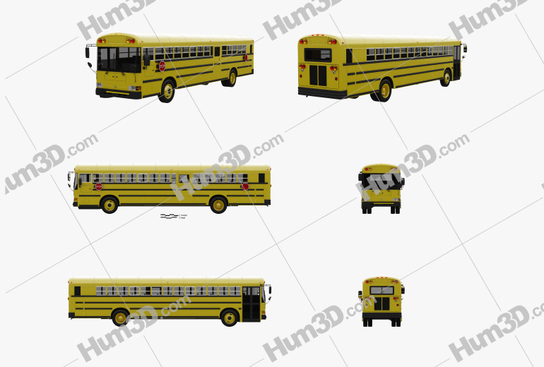 IC RE School Bus 2008 Blueprint Template