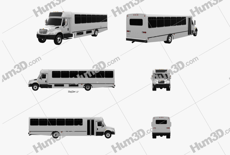 International Durastar IC HC bus 2011 Blueprint Template