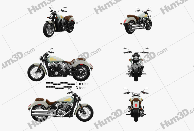 Indian Scout 2018 Blueprint Template