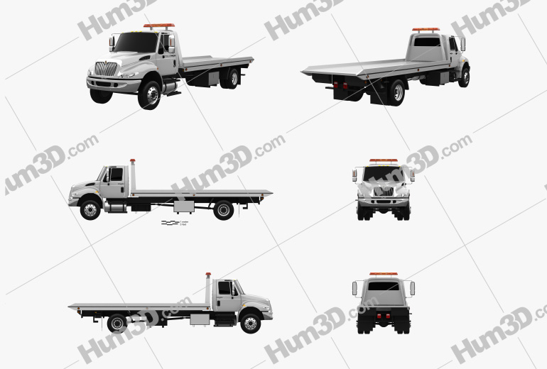 International DuraStar Tow Truck 2015 Blueprint Template