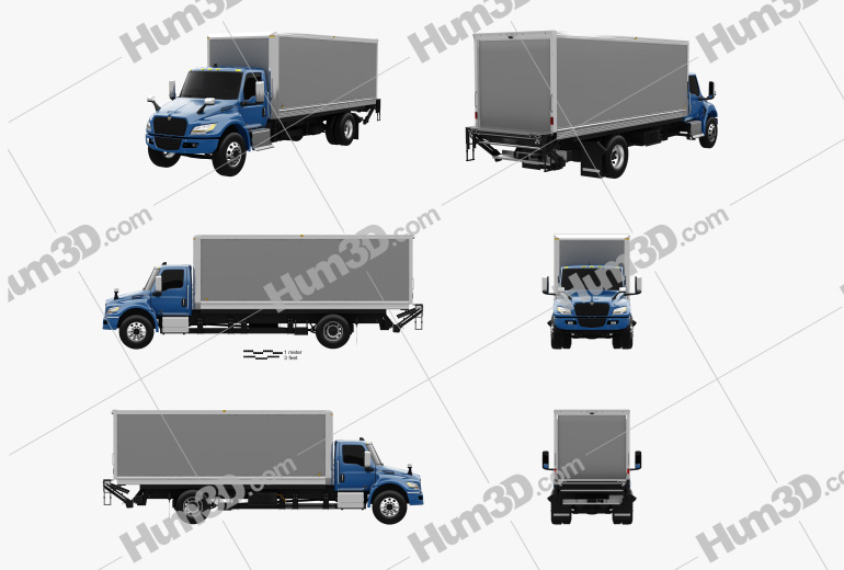 International eMV Box Truck 2022 Blueprint Template