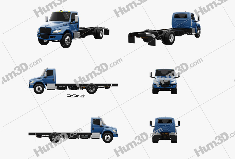 International eMV Chassis Truck 2022 Blueprint Template