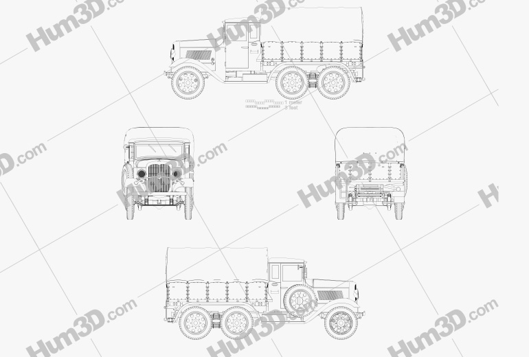 Isuzu Type 94 Truck 1934 Blueprint