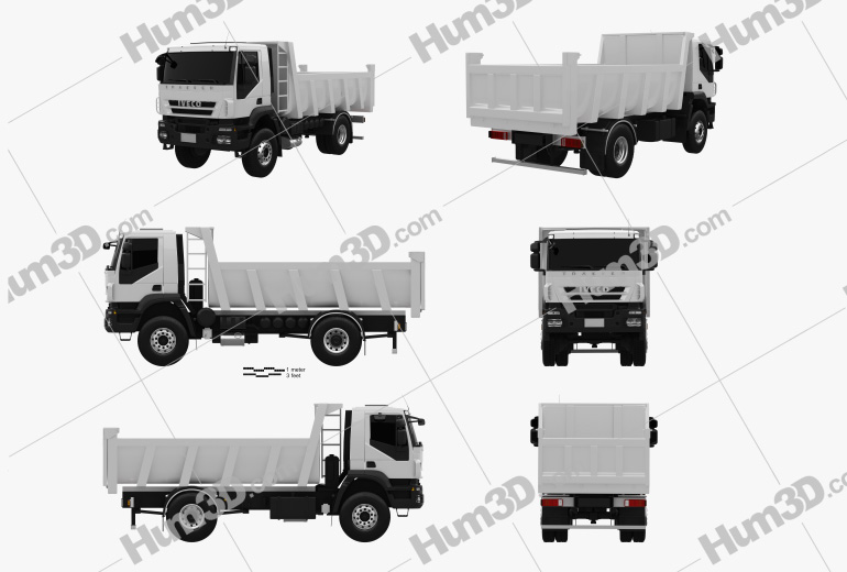 Iveco Trakker Dump Truck 2012 Blueprint Template