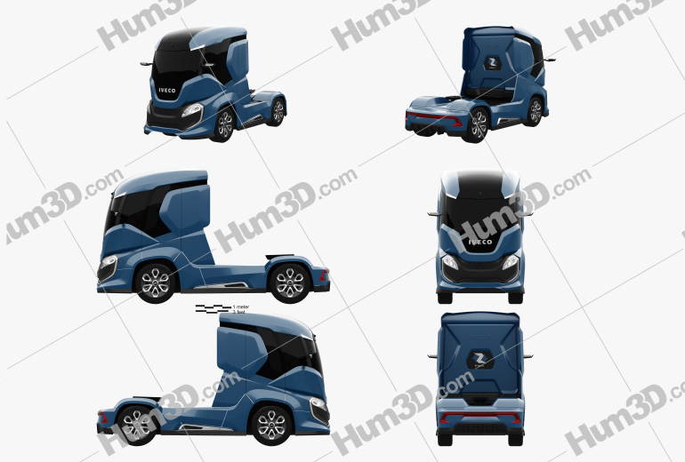 Iveco Z Truck 2016 Blueprint Template