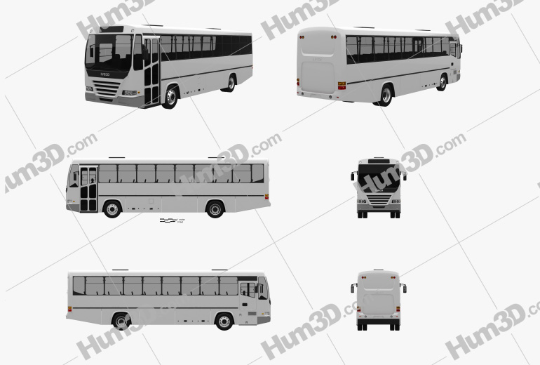 Iveco Afriway bus 2016 Blueprint Template