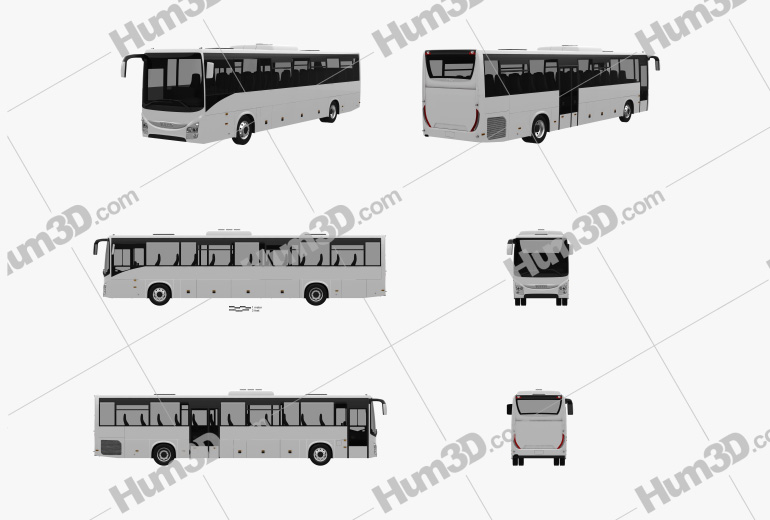 Iveco Crossway Pro bus 2013 Blueprint Template