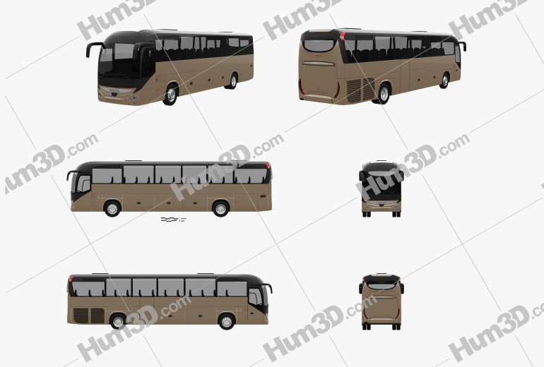 Iveco Magelys Pro bus 2013 Blueprint Template