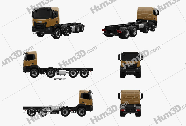 Iveco X-Way Chassis Truck 2020 Blueprint Template