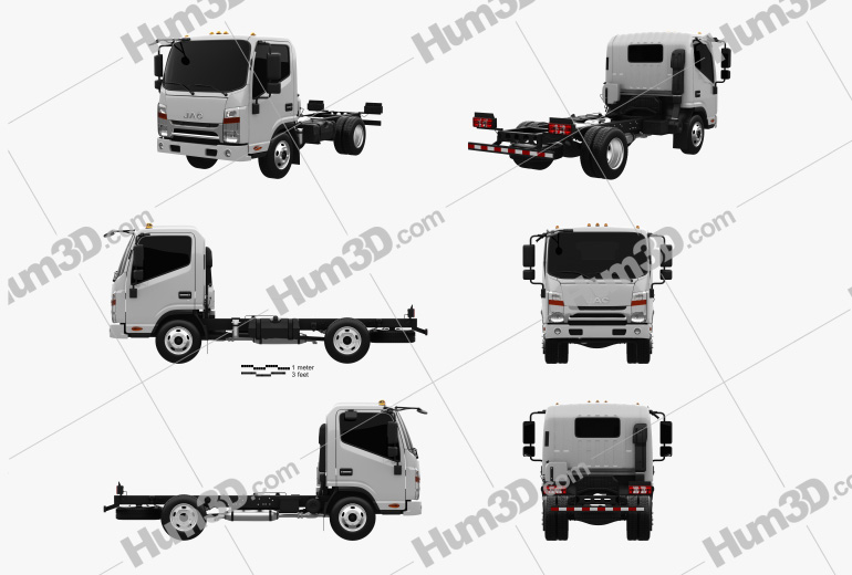 JAC X250 Chassis Truck 2022 Blueprint Template